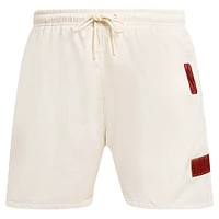 Short tissé triple ton sur Pro Standard Miami Heat crème pour hommes