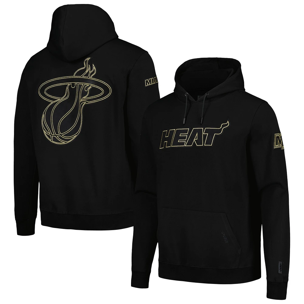 Men's Pro Standard Miami Heat Black & Gold Pullover Hoodie