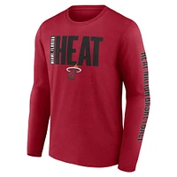 Men's Red Miami Heat Vision Long Sleeve T-Shirt