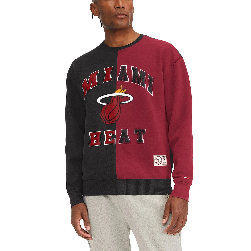 Sweat-shirt Tommy Jeans Miami Heat Keith Split pour homme, noir/rouge