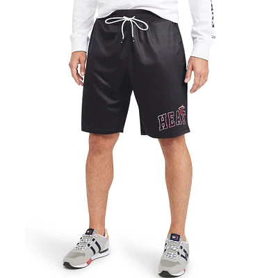 Short de basket-ball en maille Miami Heat Mike Tommy Jeans pour homme, noir