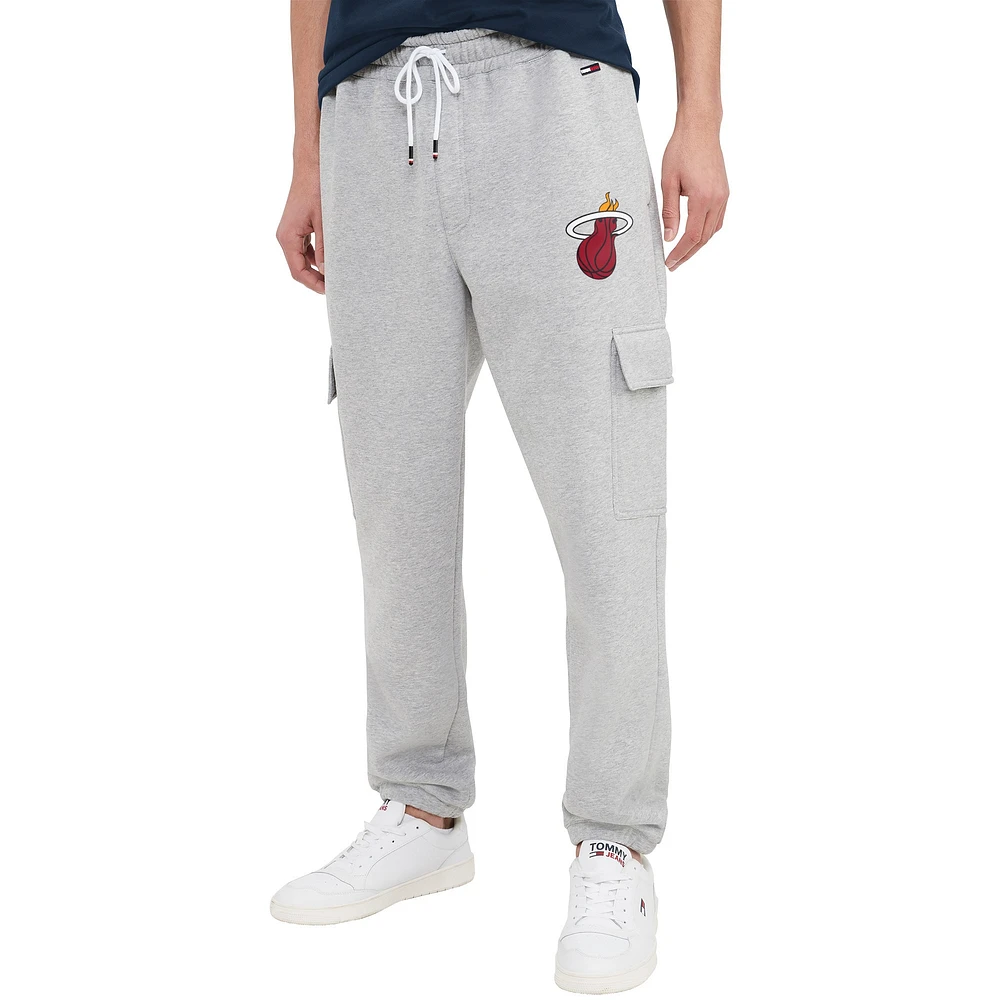 Pantalon de jogging cargo Tommy Jeans Miami Heat Frankie gris pour hommes