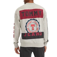 Men's Tommy Jeans Gray Miami Heat James Patch Pullover Sweatshirt