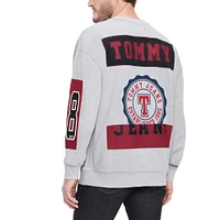 Men's Tommy Jeans Heather Gray Miami Heat Hayes Crew Neck Pullover Sweatshirt