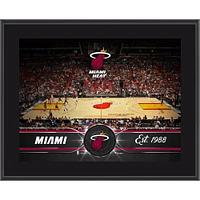 Plaque d'équipe sublimée Miami Heat 10,5" x 13"