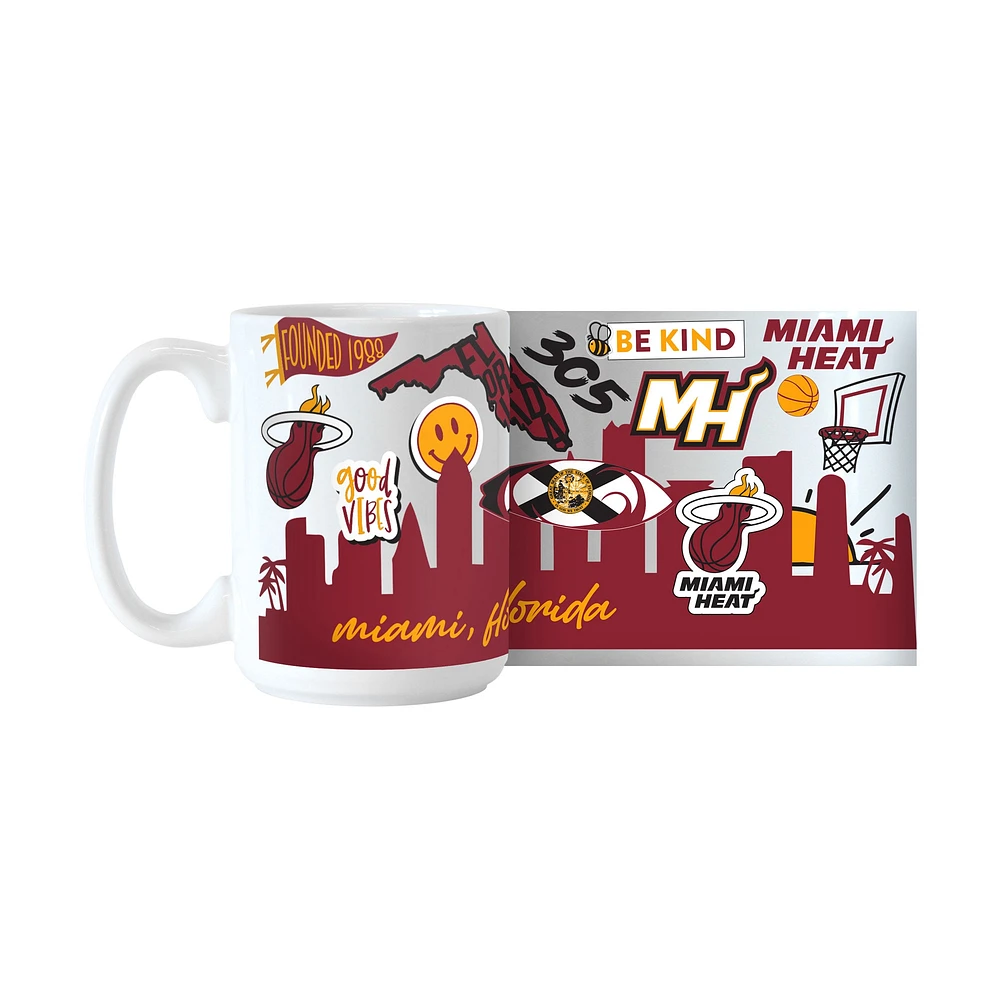 Miami Heat 15oz. Native Ceramic Mug