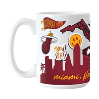 Chaleur de Miami 15 oz. Tasse en céramique indigène