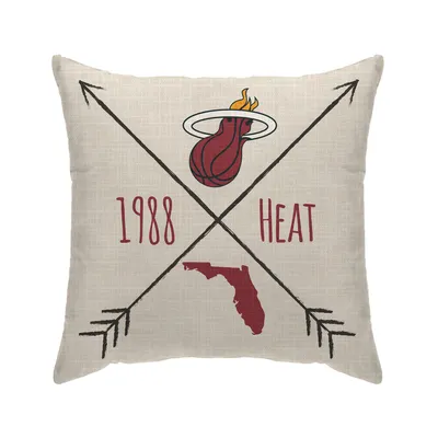 Miami Heat 18'' x 18'' Cross Arrow Decorative Throw Pillow
