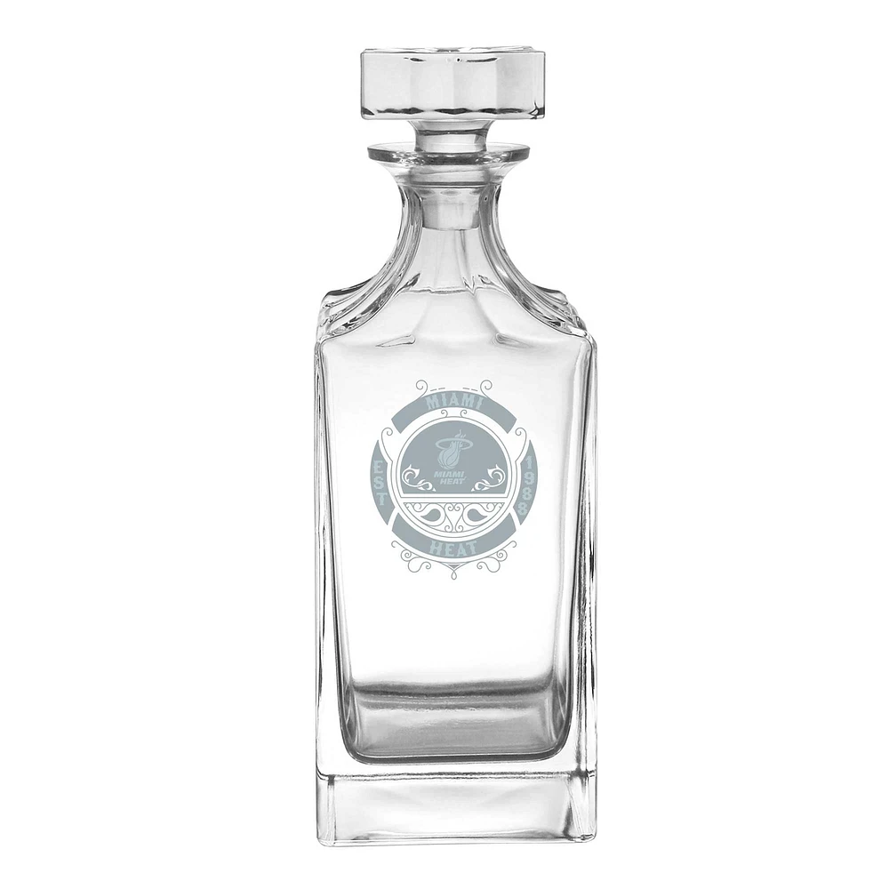 Chaleur de Miami 23,75 oz. Carafe en verre baroque Frost