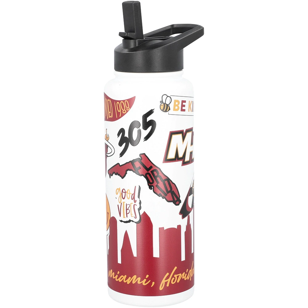 Chaleur de Miami 34 oz. Bouteille Quencher native