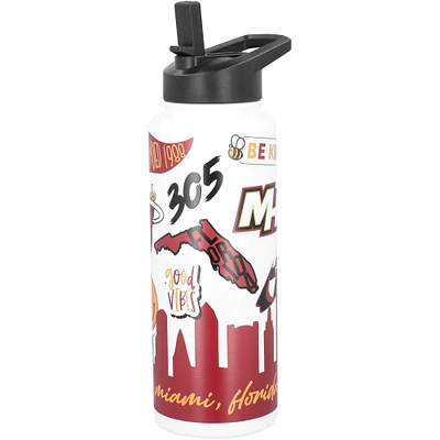 Chaleur de Miami 34 oz. Bouteille Quencher native