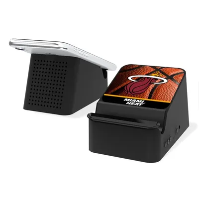 Miami Heat Basketball Design Wireless Charging Station & Bluetooth Speaker