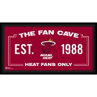 Miami Heat Framed 10" x 20" Fan Cave Collage
