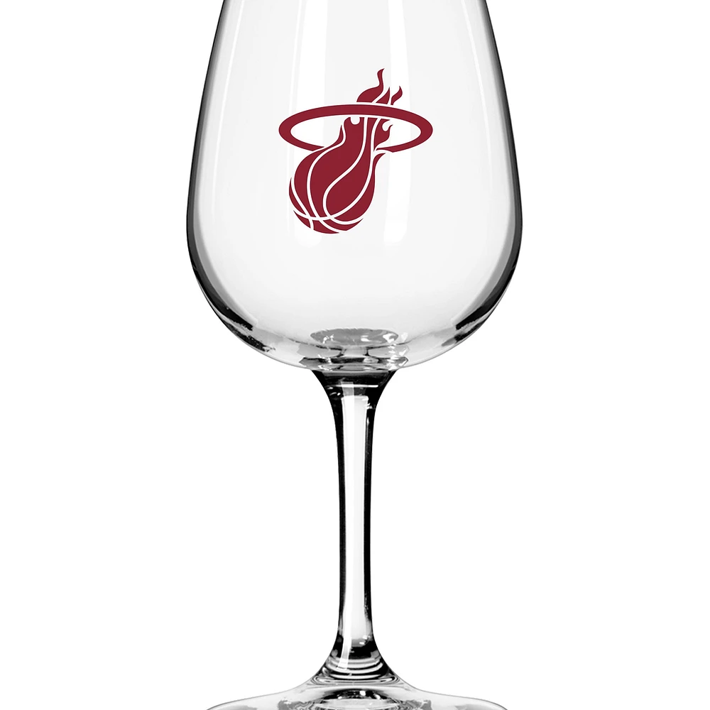 Verre à vin à pied avec logo Miami Heat de 12 oz