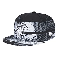 New Era Black Miami Heat 2024 Tip-Off 9FIFTY Snapback Hat