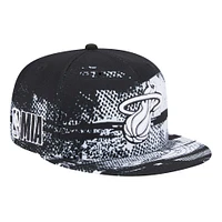 New Era Black Miami Heat 2024 Tip-Off 9FIFTY Snapback Hat