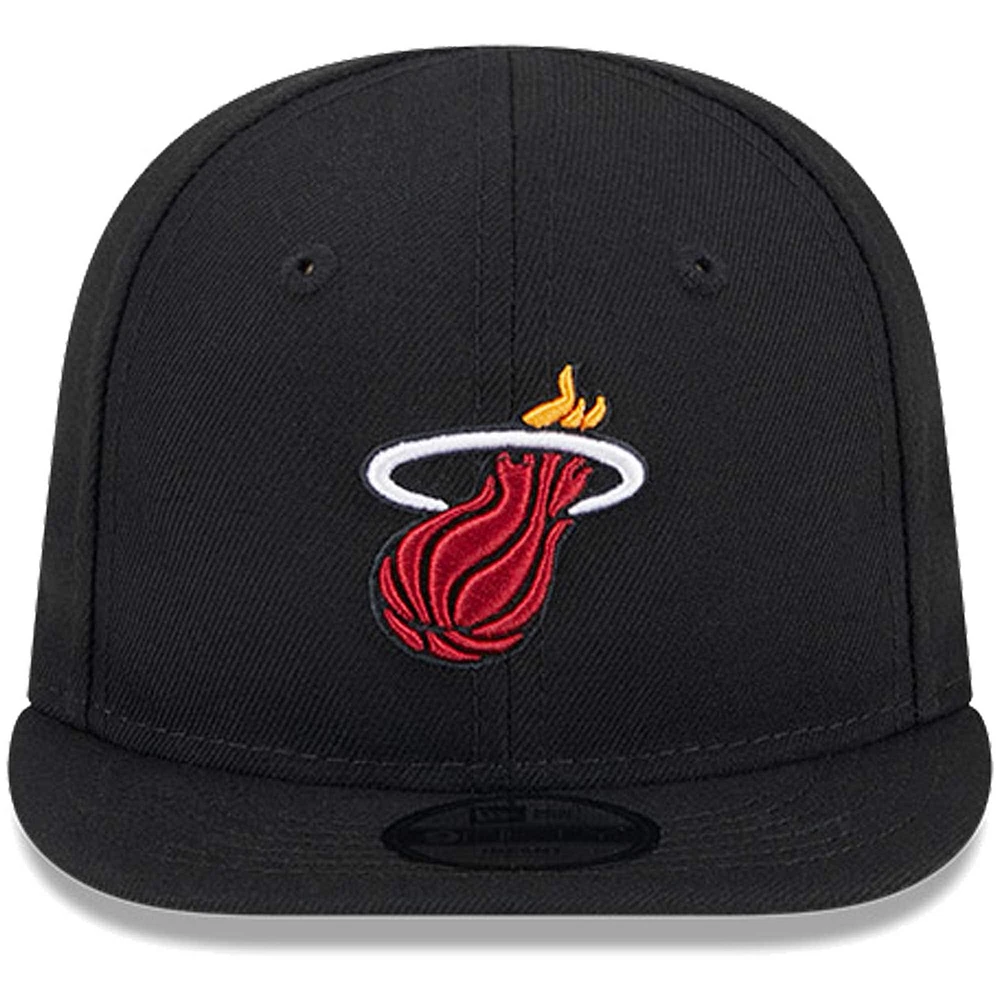 Casquette ajustable My First 9FIFTY noire Miami Heat de New Era pour nouveau-né et bébé