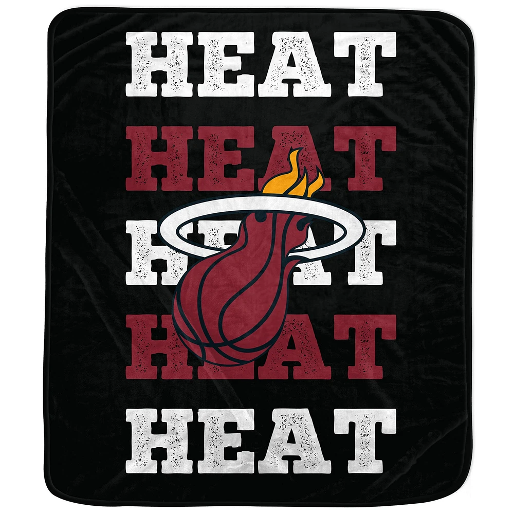 Pegasus Miami Heat 60'' x 70'' Logo Wordmark Plush Blanket