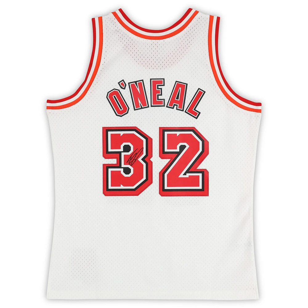 Shaquille O'Neal Miami Heat Autographed Mitchell & Ness 2007-08 White Swingman Jersey