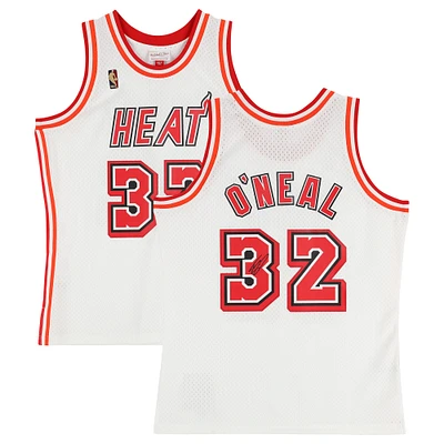 Shaquille O'Neal Miami Heat Autographed Mitchell & Ness 2007-08 White Swingman Jersey