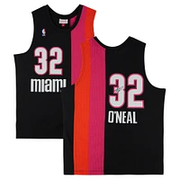 Men's Mitchell & Ness Shaquille O'Neal Pink/Black Miami Heat 2005/06 Hardwood Classics Fadeaway Swingman Player Jersey