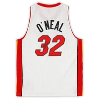 Maillot Swingman Mitchell & Ness autographié par Shaquille O'Neal Miami Heat 2005-06 blanc
