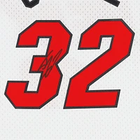 Maillot Swingman Mitchell & Ness autographié par Shaquille O'Neal Miami Heat 2005-06 blanc