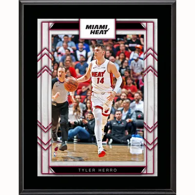 Plaque de joueur sublimée Tyler Herro Miami Heat 10,5" x 13"