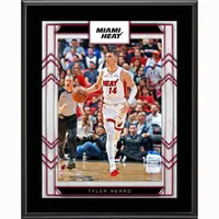 Plaque de joueur sublimée Tyler Herro Miami Heat 10,5" x 13"