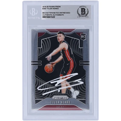 Tyler Herro Miami Heat Autographed 2019-20 Panini Prizm White Paint #259 Beckett Fanatics Witnessed Authenticated Rookie Card 