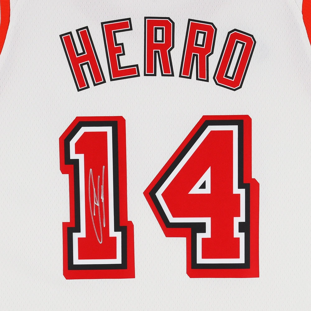 Tyler Herro Miami Heat Autographed White Nike 2022-23 Classic Swingman Jersey