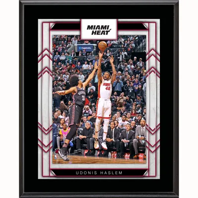 Plaque de joueur sublimée Udonis Haslem Miami Heat 10,5" x 13"