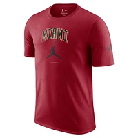 Unisex Jordan Brand Red Miami Heat Essential Cities T-Shirt