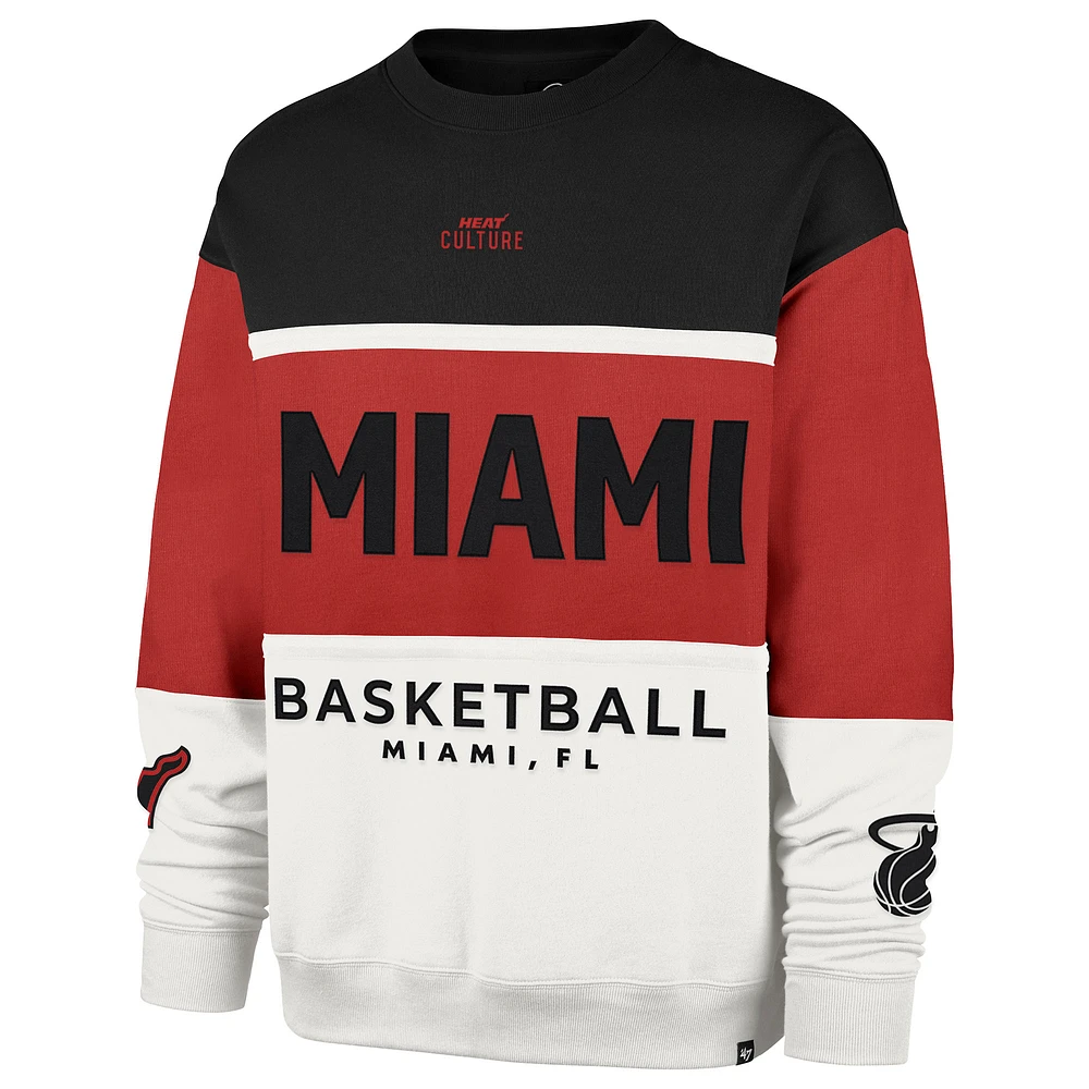 Unisex '47 Red Miami Heat 2024/25 City Edition On Five Maximalist Pullover Sweatshirt