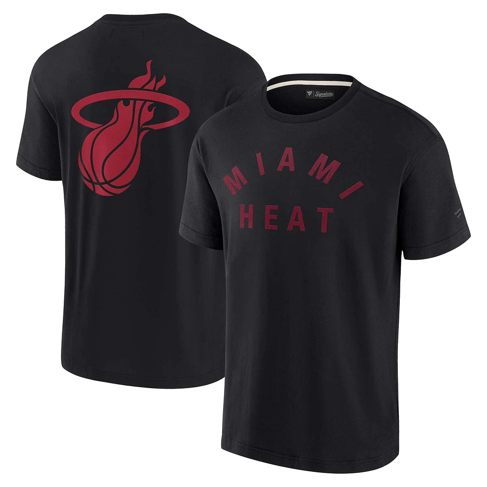 Unisex Fanatics Black Miami Heat Elements Super Soft Short Sleeve T-Shirt