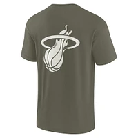 T-shirt unisexe Fanatics Olive Miami Heat Elements super doux à manches courtes