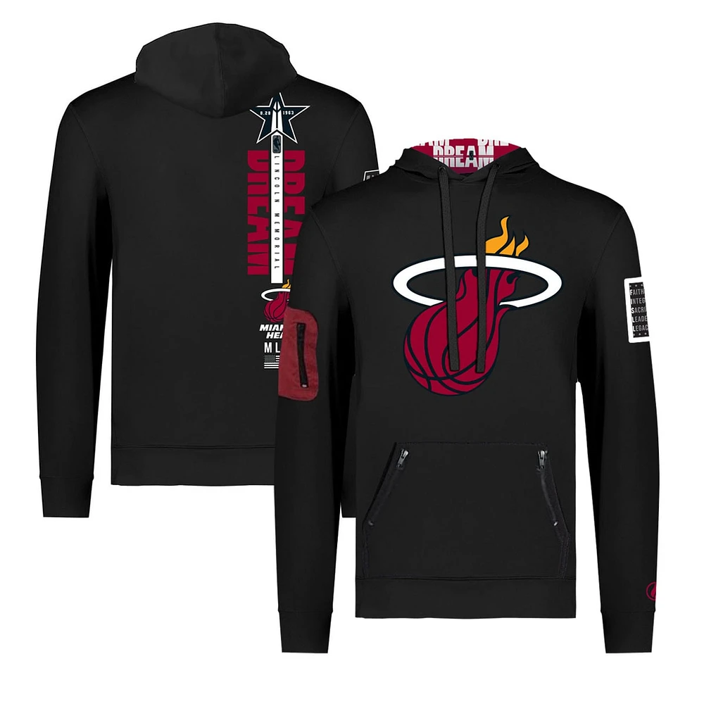 Unisex FISLL x Black History Collection  Miami Heat Pullover Hoodie