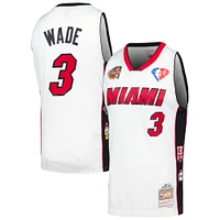 Unisex Mitchell & Ness Dwyane Wade White Miami Heat Hall of Fame Class 2023 Throwback Swingman Jersey