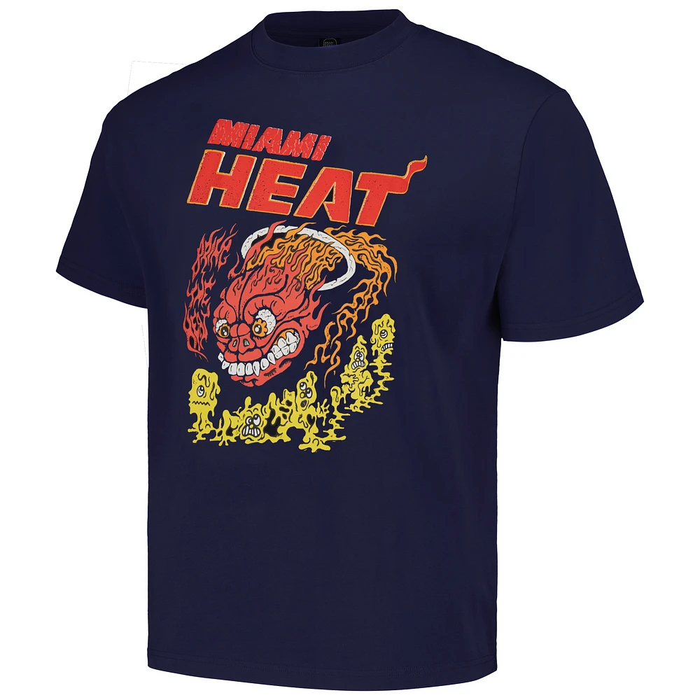 T-shirt unisexe NBA x Brain Dead Navy Miami Heat Identifier Artist Series