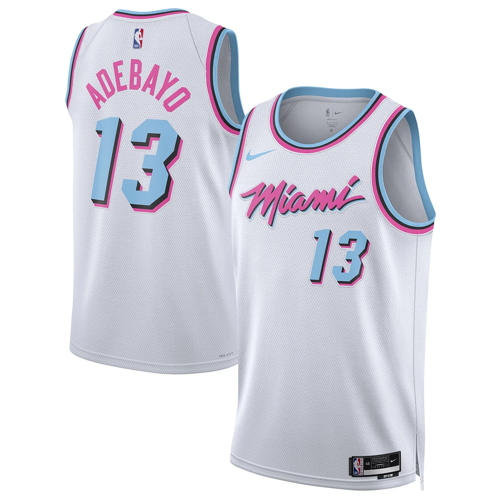 Maillot de joueur unisexe Nike Bam Adebayo Miami Heat 2024/25 Swingman Blanc - Édition City