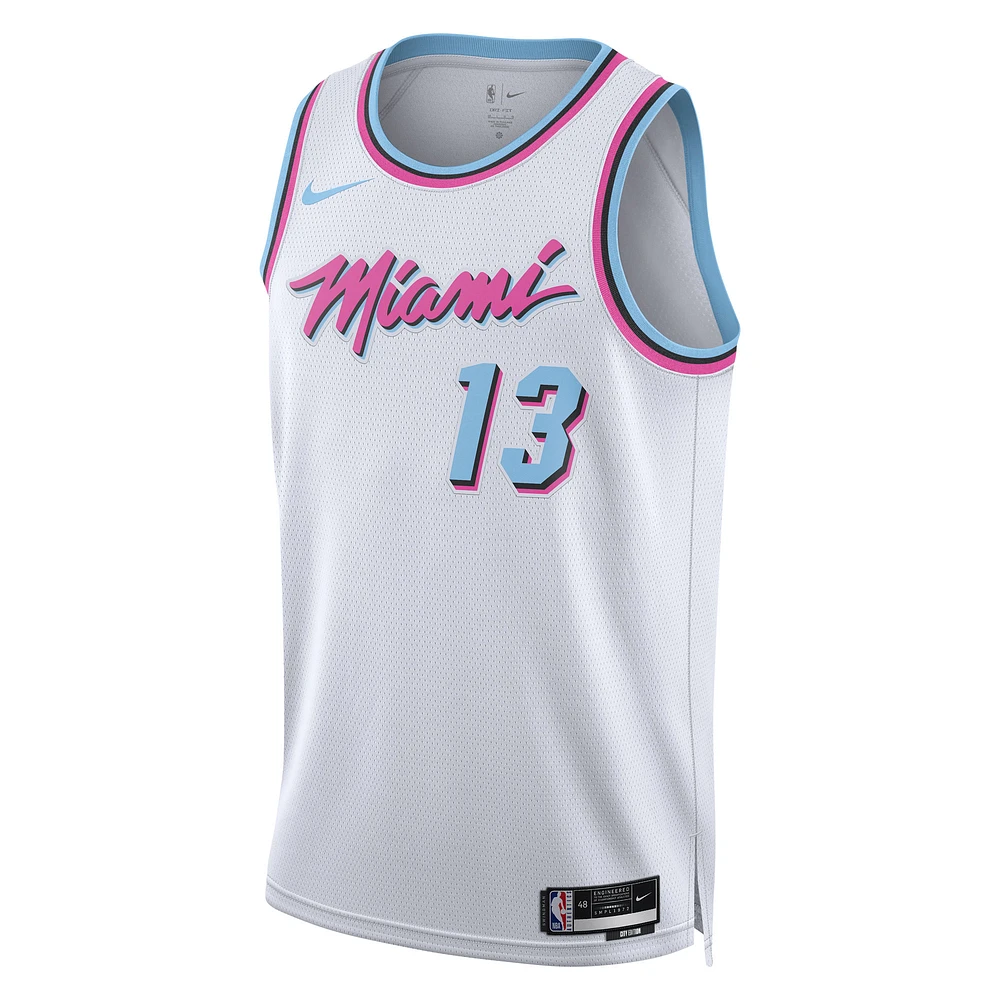 Unisex Nike Bam Adebayo White Miami Heat 2024/25 Swingman Player Jersey - City Edition