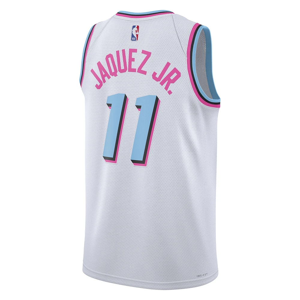 Unisex Nike Jaime Jaquez Jr. White Miami Heat 2024/25 Swingman Player Jersey - City Edition