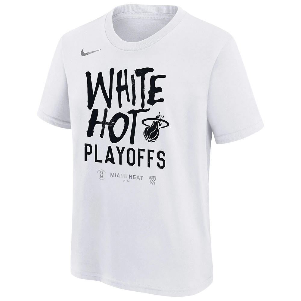 Unisex Nike  White Miami Heat 2024 NBA Playoffs Mantra T-Shirt