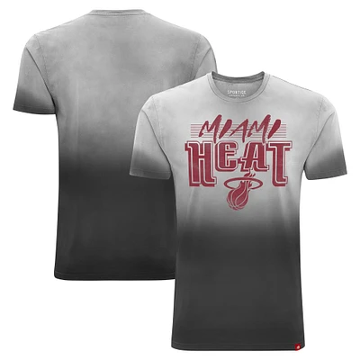 T-shirt unisexe Sportiqe Miami Heat Bingham Sun-Fade noir