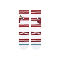 Unisex  Stance Miami Heat Prep Stripe Crew Sock