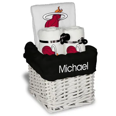 Miami Heat Personalized Small Gift Basket - White