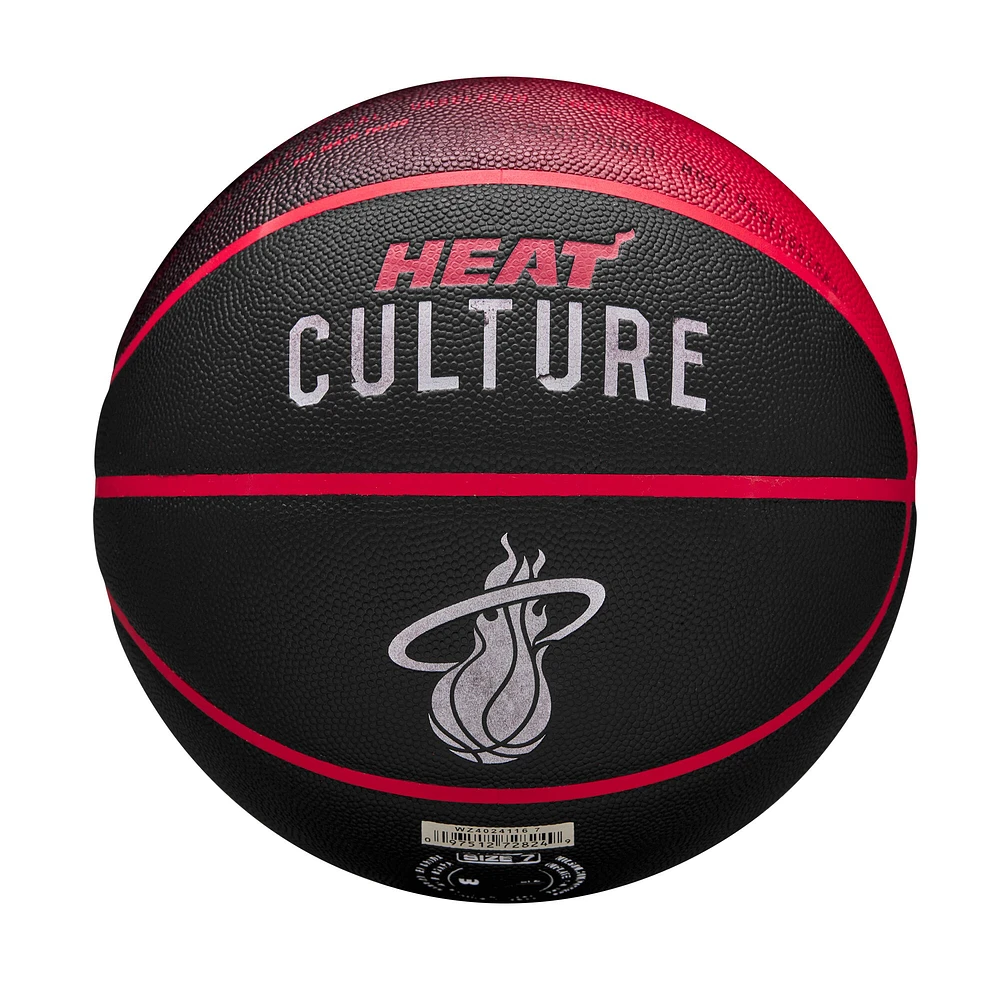 Ballon de basket-ball de collection Wilson Miami Heat 2023/24 City Edition