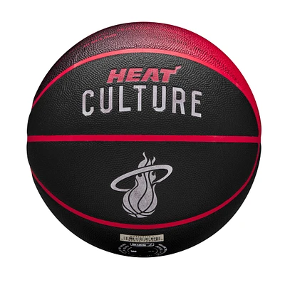 Ballon de basket-ball de collection Wilson Miami Heat 2023/24 City Edition