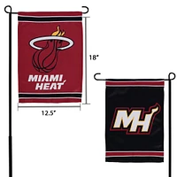 WinCraft Miami Heat Drapeau de jardin double face 12" x 18"