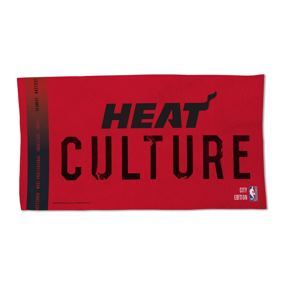 Serviette de plage simple face WinCraft Miami Heat 2024/25 City Edition On Court 22'' x 42''